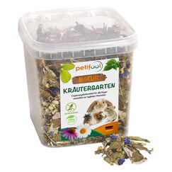 petifool Kräutergarten 400g - Ergänzungsfutter für Nager - natürliches Nagerfutter für Kaninchen, Meerschweinchen, Hamster, Chinchilla & mehr - ohne künstliche Zusätze - 100% Natur-artgerechtes Futter