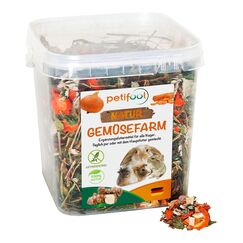 petifool Gemüsefarm 500g - Ergänzungsfutter für Nager - natürliches Nagerfutter für Kaninchen, Meerschweinchen, Hamster, Chinchilla & mehr - ohne künstliche Zusätze - 100% Natur - artgerechtes Futter