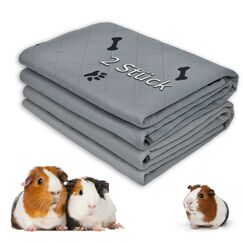 2 Stück PIPI Pads für Meerschweinchen, 4 Lagen super Saugfähig Kleintier Pee Pads, Waschbare und Wiederverwendbare Haustier Hygieneunterlage für Hamster, Kaninchen, Hunde
