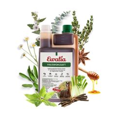 EWALIA Halswohlsaft | 1 l | Ergänzungsfuttermittel für Pferde | Mit Thymiankraut & Eibisch