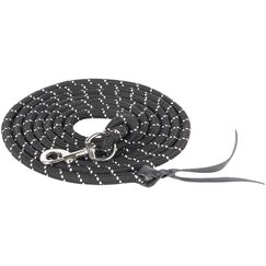 Harry's Horse Bodenarbeitsseil Strick mit Karabiner 4m, Farbe:schwarz