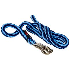 Kerbl Strick Führstrick Hippo mit Panikhaken, Hellblau/Dunkelblau, 321450