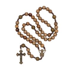 Intercession Handgefertigter Rosenkranz aus massivem Holz "Our Lady – Walnuss)