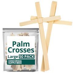 Concordia Supply Palm Sunday Outreach Palm Crosses - Dried African Palm Crosses 6" x 4.5" (Large, Pack of 50)
