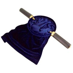 Trinity Königsblaue Filztasche mit Holzgriffen