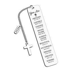 Stocking Stuffers for Teens Girls Boy Religious Christian Gifts Bookmark for Women Girls Christmas Taufe Gifts for Teen Girls Teenage Graduation Birthday Gifts for Her First Communion Gift for Girls