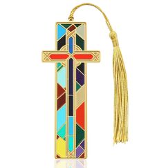 MOPZIJA Christian Lesezeichen mit Bibelvers und Kreuz Anhänger Inspirierendes Lesezeichen Christliches Geschenk für Kommunion Konfirmation Motivation Geschenk für Frauen Männer,bibel zubehör