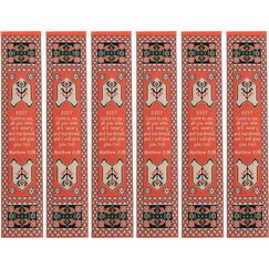I Will Give You Rest, Bulk Pack of 6 Woven Fabric Christian Bookmarks, Silky Soft Matthew 11:28 Flexible Bookmarker for No.