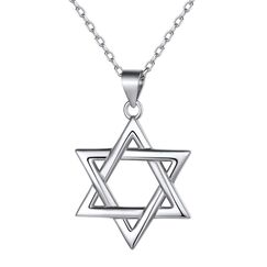 ChciSilver Davidstern Kette aus 925 Silber Hexagramm Anhänger Halskette für damen und mädchen