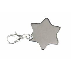 Miniblings Stern Charm Sterne Star Weihnachten Davidstern - Handmade Modeschmuck I Kettenanhänger versilbert - Bettelanhänger Bettelarmband - Anhänger für Armband