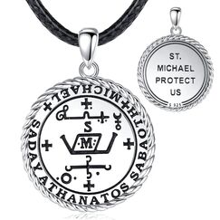 EUDORA Harmony Ball Siegel des Heiligen Michael Kette für Damen Herren Sterling Silber 925, Erzengel St. Michael Anhänger Medaillen, Religiöser Amulett Runen Schmuck Geschenk für Damen Herren,61CM