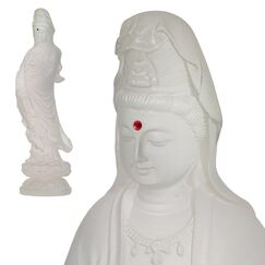 Guan Yin Statue, Quan Yin, Kwan Yin im Wind, Kuan Yin Buddha-Statue, Zen, meditierende Statue, Göttin der Göttin der Gnade und des Mitgefühls im Wind, Yoga, spirituelle Feng Shui-Dekoration