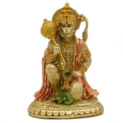 alikiki Hindu-mythologische Ramayana-Hanuman-AFFE – Indische Gottesstatue, östliche Erleuchtung, Anhänger von Lord Rama Altar Skulptur – Indien Home Puja Tempel Mandir Buddha Dekor