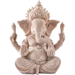 Larimuer Elefant Statue Figur Sandstein Ganesha Buddha Statue handgeschnitzte Skulptur