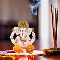 Indische Gott Ganesh-Statue – Hinduismus-Mandir-Tempel-Puja-Artikel, indische kleine Ganesha-Idol-Figur, Murti Puja-Kollektionen, Diwali-Geschenke, Dekoration, Hinduismus, Buddha, Altar, Schrein-Set
