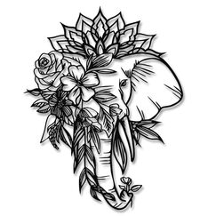 Rajukit Elefant mit Lotus, Metall-Wandkunst, aufwendige Elefanten-Wanddekoration, indisch inspirierte Hindu-Dekoration für Wohnzimmer oder Geschenke
