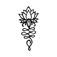 Lotusblüte Wanddekoration - Schwarzes Metall Yoga Wandkunst mit Lotus-Design, spirituelle Wohnkultur Skulptur für Meditationsräume, Wohnzimmer, Schlafzimmer, Büro