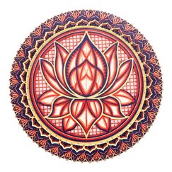 Smallterm Wanddeko Metall Wand Schlafzimmer Lotus Mandala Kunst EIN der Wand Lotus Mandala Metall Wand Behang für Raum Dekoration BöHmische Wand Kunst, 30 x 30 cm