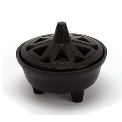 Räucherstäbchenhalter aus Gusseisen in Lotus-Form - für spirituelle Dufterlebnisse, 2,5cm Hoch