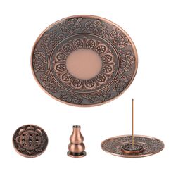 jwogngls 3 Stück Lotus Stick Räuchergefäß Weihrauchhalter Brenner Lotus Weihrauchbrenner 9 Loch Weihrauchbrenner Messing Lotus Halter Räucherstäbchen Halter, Lotus Weihrauchbrenner für Yoga Teehaus
