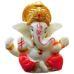 Satre Online and Marketing 6,6 cm kleine Ganesha-Statue/Mini Lord Ganesh/Ganpati Polyresin Idol / (mehrfarbig)