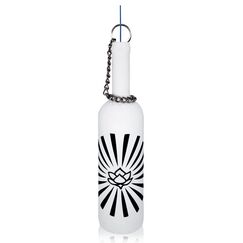 Keramik Räuchergefäß - Schlauchflasche Räucherbecher (Lotus (Rising)-Weiß)