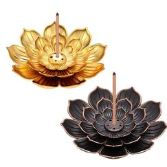 Räucherstäbchenhalter in Lotus-Form Räucherstäbchen Halter Weihrauchbrenner Räuchergefäss Kupfer Weihrauchbehälter Censer Burner