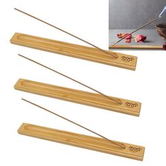Bambus Holz Räucherstäbchen Halter Weihrauchbrenner Aschefänger Ash Catcher Räucherstäbchenhalter Räucherstäbchen Brenner Halter Aschefänger Räucherstäbchenhalter Lotus Halterung Räucherstäbchen 3Pcs