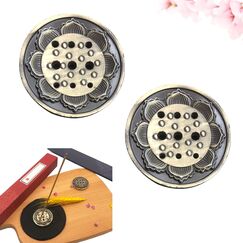 2 Stück Räucherstäbchenhalter, Lotus Stick Räuchergefäß Weihrauchhalter, klein Lotus Incense Holder, 9-Loch Räucherstäbchen Halter, für Yogaraum, Meditationsraum usw