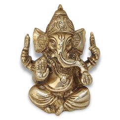 DakshCraft Mukut Ganesha Messingfigur