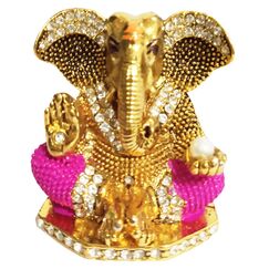 Purpledip Metall-Idol Ganesha (Ganapathi): Sammlerstück Statue des Segens Ganesha (12136)