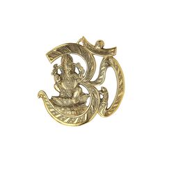 Om Ganpati Metall-Wand-Türbehang mit antikem Finish, Kunstskulptur, Heimdekoration, Dekoration, Geschenk für Zuhause, Innenbereich, handgefertigt, Dekor, Wanddekoration, traditionelles indisches