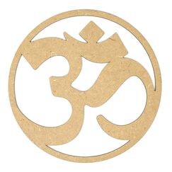 CONTRAXT Ohm zeichen Spirituelle deko holz. Mandala wandbild aus holz Vintage meditation zubehör indien indische om zeichen symbole deko buddha wanddeko esoterik dekoration (Ohm, MDF)