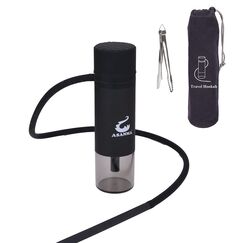 ASANMA Tragbare Auto Hookah, Mini Hookah Set, Schwarz, Silikon, Shisha f&uuml;r Auto, Outdoor, Reise, Rauchen