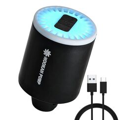 Elektrische Wasserpfeifen-Pumpe, tragbar, Mini-Wasserpfeife, Kohlebrenner, Helfer mit LED-Licht, 1300 mAh, wiederaufladbarer Akku, Wasserpfeifengebl&auml;se Zubeh&ouml;r