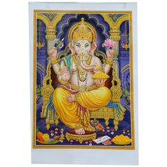 Bild Ganesha 50 x 70 cm Gottheit Hinduismus Kunstdruck Plakat Poster Religion Spiritualität Dekoration