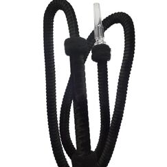 Hookah Hose 78" Washable Hookah Hose Detachable Mouth Tip (Black)