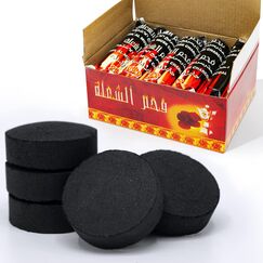 Kohle-Tabletten f&uuml;r R&auml;ucherwerk, MEKER Schnell-Licht-Kohlebriketts, Kohle-Scheiben, 33 mm Naturkohle-Scheiben, lange Brennung, schnelles Anz&uuml;nden, sofortige Feuerkohle-Tablet (100 St&uuml;ck)