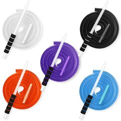 Einweg-Shisha-Schlauch, 183 cm, mit Glas-Mundstück, Schaumstoffgriff, 5 Farben, waschbar, langlebig, Wasserpfeife, Zubehör (5)