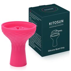 Shisha Kopf Phunnel Shisha Sch&uuml;ssel - Kitosun Shisha Zubeh&ouml;r Tabakkopf 70 Grad Haltbarer Silikon Shisha Kopf f&uuml;r 15-18 gram Aromen Rauchen Arbeiten mit Lotus SmokeBox HMD (Rosa)