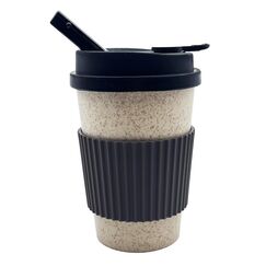 Tragbares Wasserpfeifen-Set, Wasserpfeifenzubeh&ouml;r, Silikondeckel, tragbare Reise-Shisha, Mini-Shisha-Becher mit Kaffeetassen-Design (Grau)