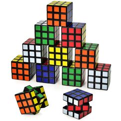 Willingood Mini Zauberwürfel Set, 12 Stück 3 * 3 * 3cm Magic Würfel Party Mitgebsel Kindergeburtstag Gastgeschenke für Weihnachten Reisespiele Geburtstag Mädchen und Jungen Klein Magic Cube