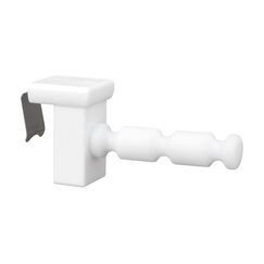 dekohaken24.de 4x Fensterhaken/Dekohaken mit Distanzhalter - ideal für Fenster- oder Weihnachstdekoration, Klemmbereich 10-27 mm (weiß, M)