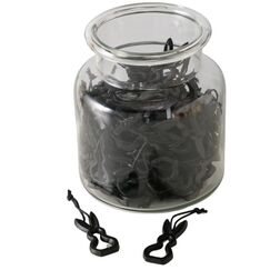 RiloStore 4 STK Osterhasen schwarz 6cm Metall Deko Hasen b489 Osterdeko Ostern Dekohase Osterschmuck HASE H&auml;nger Metallhasen