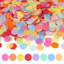 Konfetti Bunt 6000 St&uuml;ck, 2.5cm Konfetti Geburtstag Gro&szlig;, Mehrfarbig Runde Streudeko Tischdeko, Papier Confetti f&uuml;r Geburtstag Hochzeit Party Dekoration(50g)
