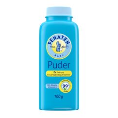 Penaten nat&uuml;rliches Baby Puder mit Aloe & Vitamin E, Puder auf Basis von Maisst&auml;rke, pflegt sanft Babyhaut, frisches und trockenes Hautgef&uuml;hl