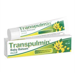 Transpulmin Baby Balsam mild: Wohltuender Erk&auml;ltungsbalsam f&uuml;r Kinder ab 3 Monaten, bei Erk&auml;ltung, Husten und Schnupfen, 40 g Balsam
