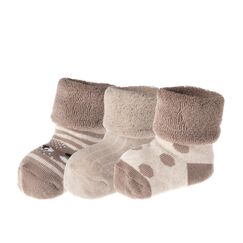 Jacob's &ndash; Erstlingss&ouml;ckchen Baby 3er Pack | Weiche Vollfrottee-Socken mit B&auml;rchenmotiv, OEKO-TEX&reg; zertifiziert | Gr&ouml;&szlig;e 0&ndash;3 Monate, hautfreundlich & w&auml;rmend