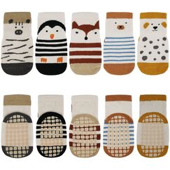 Vicloon rutschfeste Socken f&uuml;r Baby, 5 Paar Baby Socken Baumwolle, Kleinkind Socken Baby, Kinder Anti Rutsch Socken for Babies Toddlers and Kids