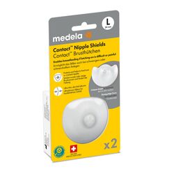 Medela Contact Brusth&uuml;tchen aus Silikon &ndash; Weiches, ultrad&uuml;nnes Design &ndash; BPA-frei &ndash; 1 Packung mit 2 H&uuml;tchen (24 mm) und Aufbewahrungsbox